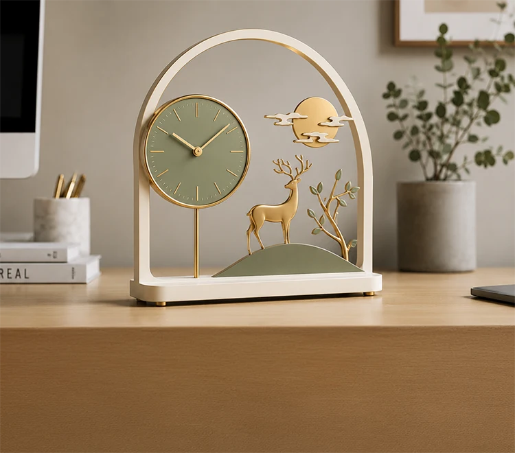 Moon Deer Desktop Clock